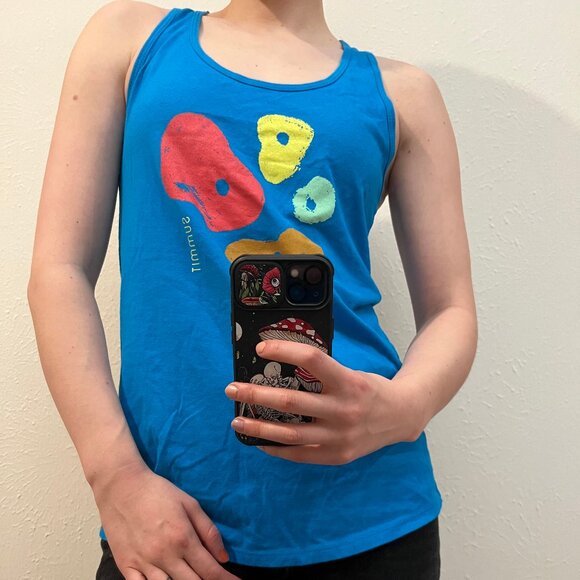 Rock Climbing Design Blue Racer Back Tank - Picture 2 of 6